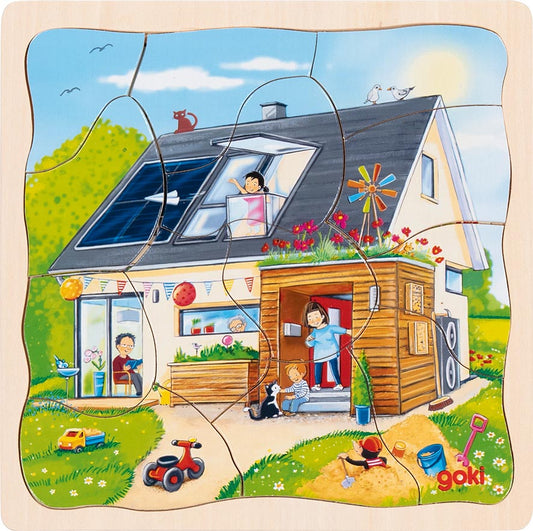 Schichtenpuzzle Wir bauen ein Haus