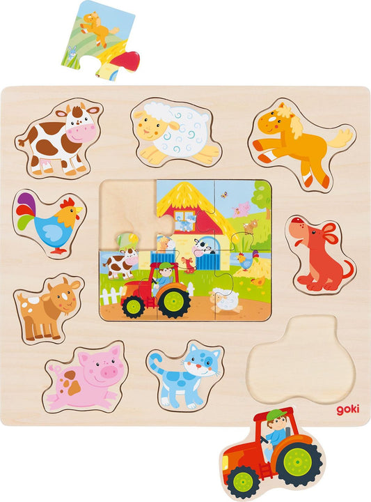 Einlegepuzzle Bauernhoftiere