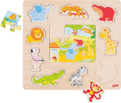 Einlegepuzzle Zootiere