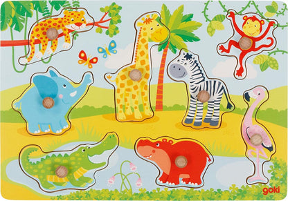 Steckpuzzle Afrikanische Tierkinder