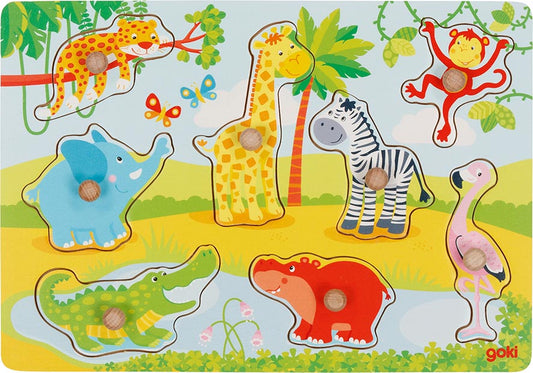 Steckpuzzle Afrikanische Tierkinder