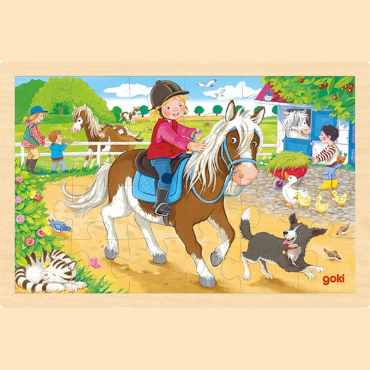 Einlegepuzzle Ponyhof