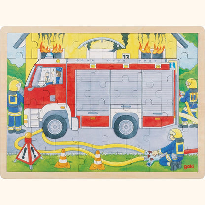 Schichtenpuzzle Feuerwehreinsatz