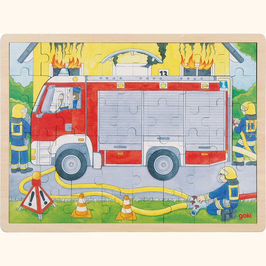 Schichtenpuzzle Feuerwehreinsatz