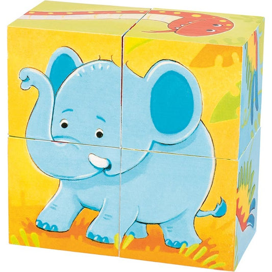 Würfelpuzzle Wilde Tiere