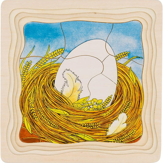 Schichtenpuzzle Das Huhn