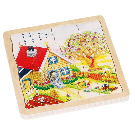Schichtenpuzzle Jahreszeiten
