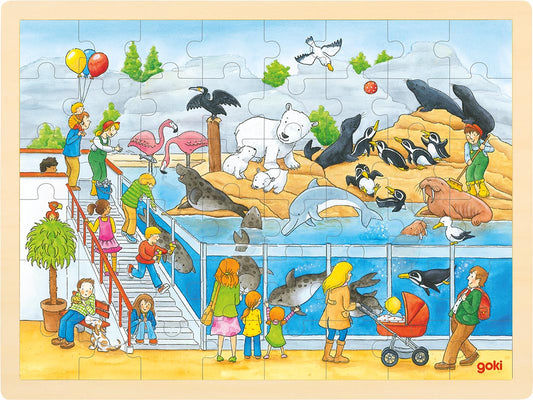 Einlegepuzzle Ausflug in den Zoo