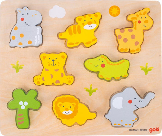 Einlegepuzzle Wilde Tiere