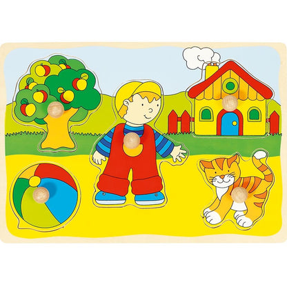 Katze, Haus,... Steckpuzzle