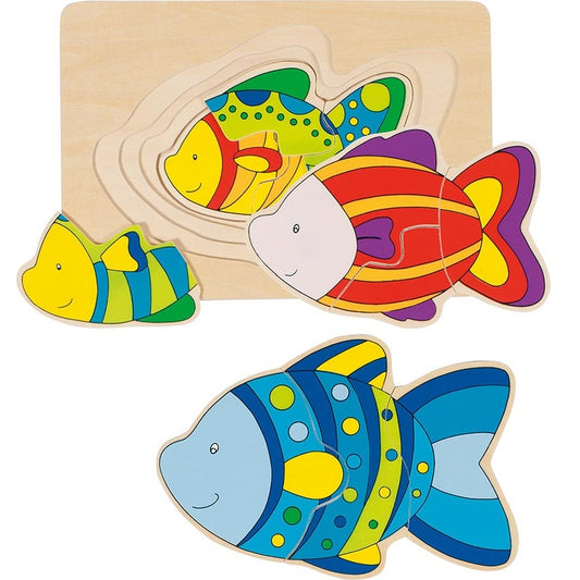 Schichtenpuzzle Fisch