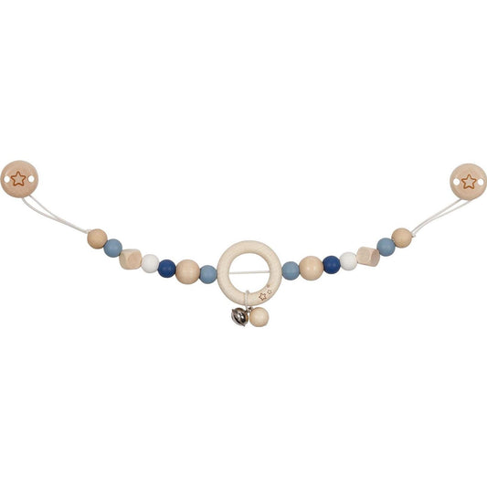 Kinderwagenkette mit verschiedenen Motiven und Clips – bunte Babywagen-Spielkette für unterwegs