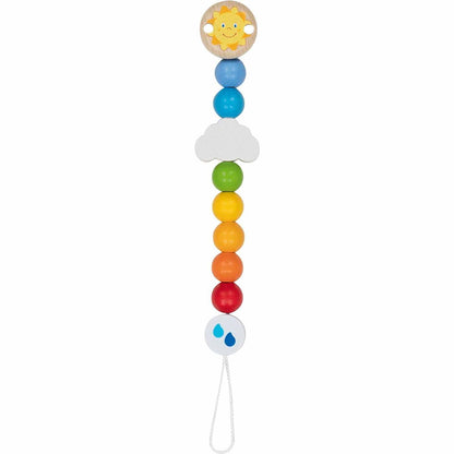 Schnullerkette mit liebevollen Motiven aus Naturmaterialien für Babys und Kleinkinder