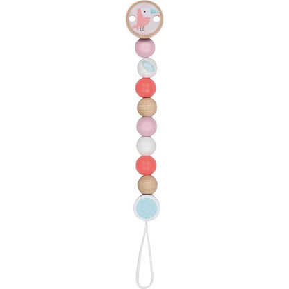 Schnullerkette mit liebevollen Motiven aus Naturmaterialien für Babys und Kleinkinder