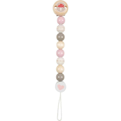 Schnullerkette mit liebevollen Motiven aus Naturmaterialien für Babys und Kleinkinder