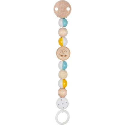 Schnullerkette mit liebevollen Motiven aus Naturmaterialien für Babys und Kleinkinder