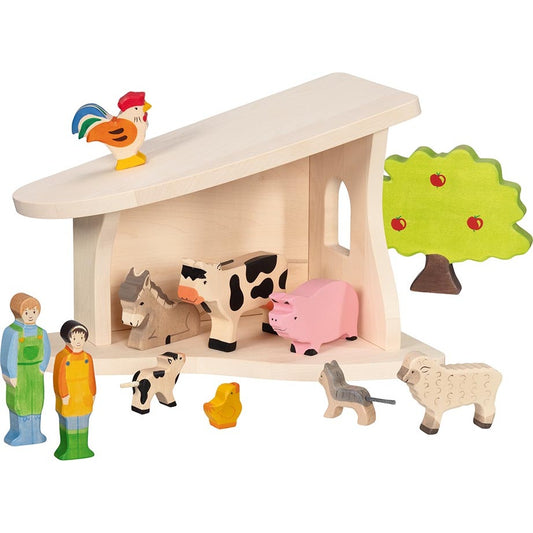 Stall, Krippe, montiert
