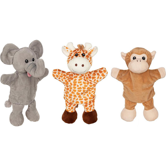 Handpuppen Giraffe, Affe und Elefant (mit Beinen)