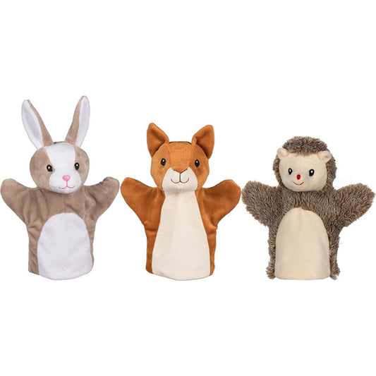 Handpuppen Eichhörnchen, Hase und Igel