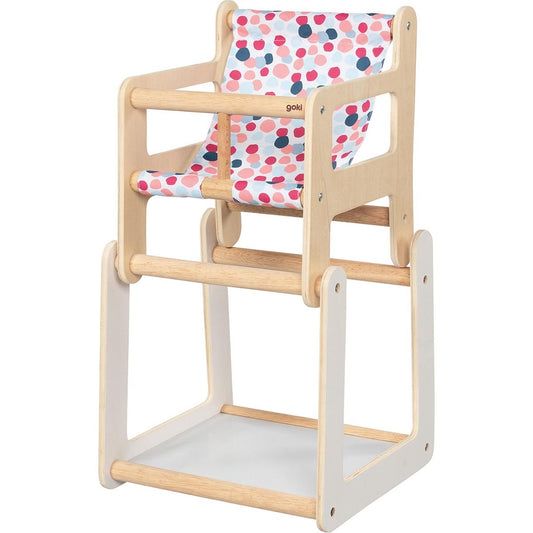 Puppenhochstuhl  mit Tisch, 2in1