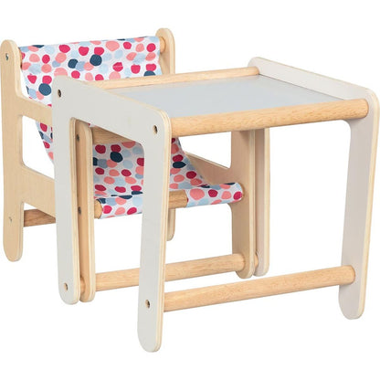 Puppenhochstuhl  mit Tisch, 2in1