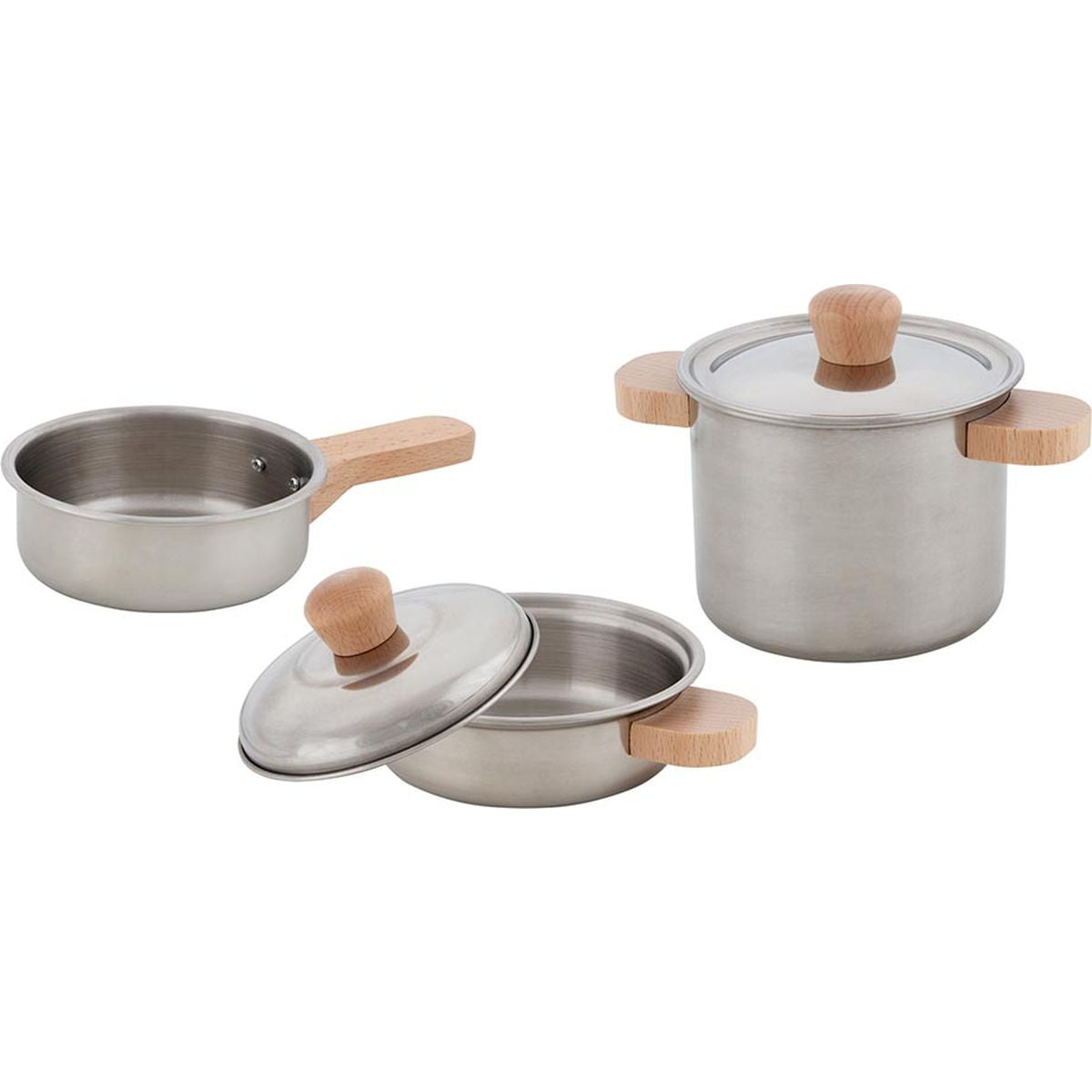 Kochset Sterneküche, 2 Töpfe und 1 Pfanne