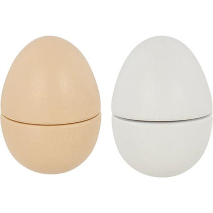 Eier mit Klettverbindung in Eierpappe, 6 Stück