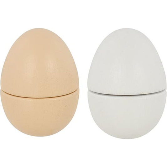 Eier mit Klettverbindung in Eierpappe, 6 Stück