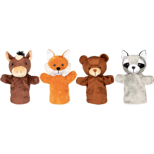 Handpuppen Tiere Arino, Funu, Wassti und Baru