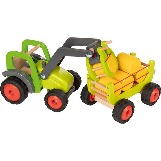 Frontlader mit Heuwagen