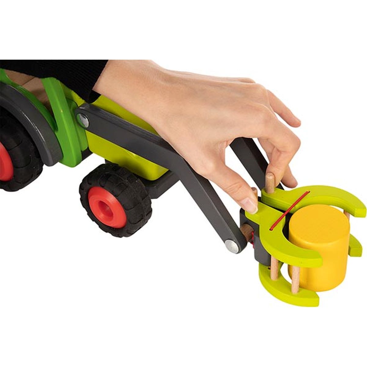 Frontlader mit Heuwagen