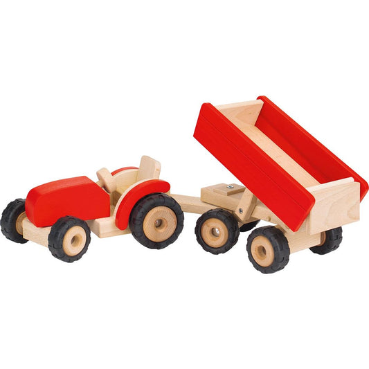 Traktor rot mit Anhänger
