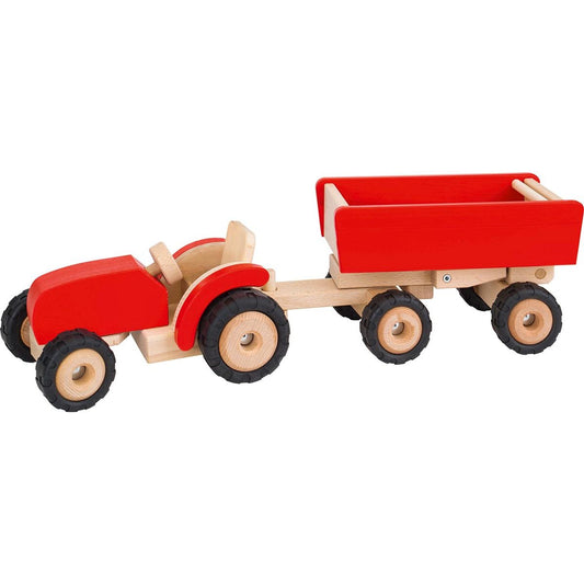 Traktor rot mit Anhänger