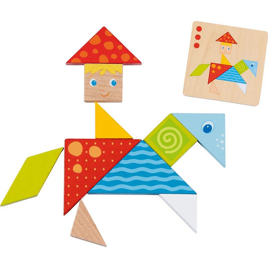 Bunte Tangram Welt