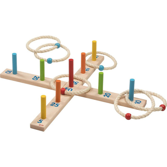 Ringwurfspiel mit 6 Sisalringen