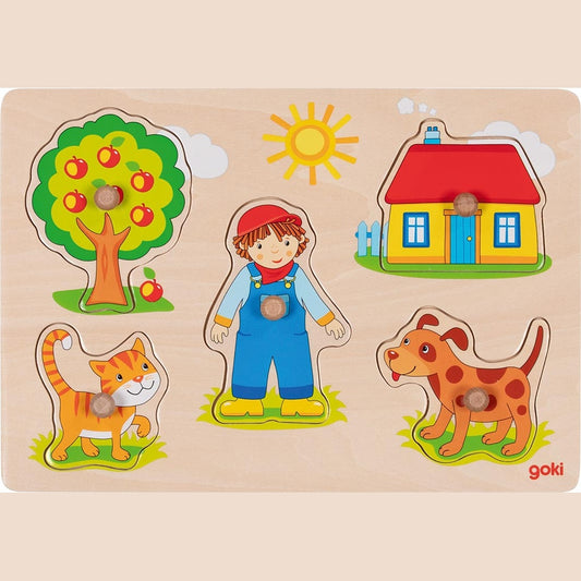 Katze, Hund,... Steckpuzzle