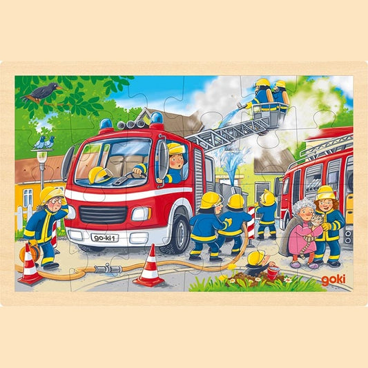 Einlegepuzzle Feuerwehreinsatz