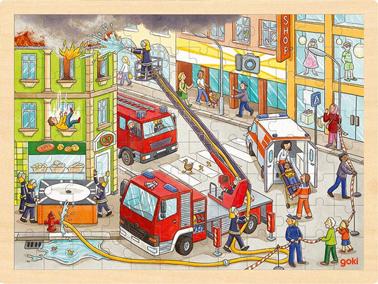 Einlegepuzzle Feuerwehreinsatz