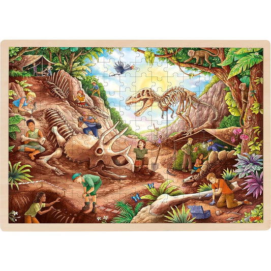 Einlegepuzzle Ausgrabung Dinosaurier