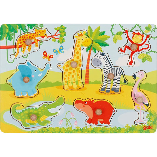 Steckpuzzle Afrikanische Tierkinder