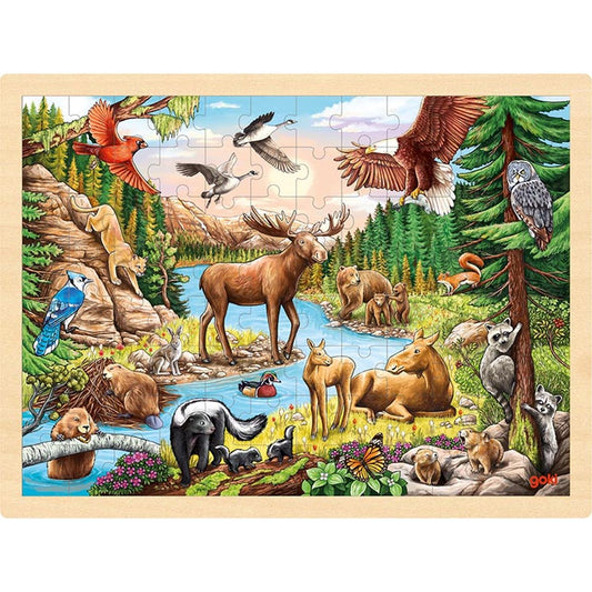 Einlegepuzzle Nordamerikanische Wildnis