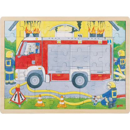 Schichtenpuzzle Feuerwehreinsatz