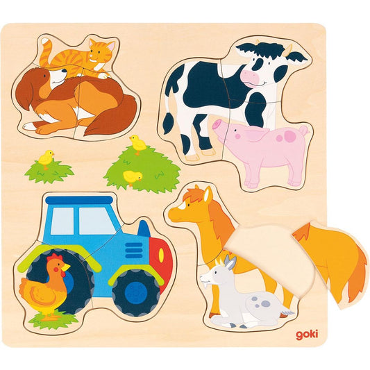 Einlegepuzzle Bauernhoftiere