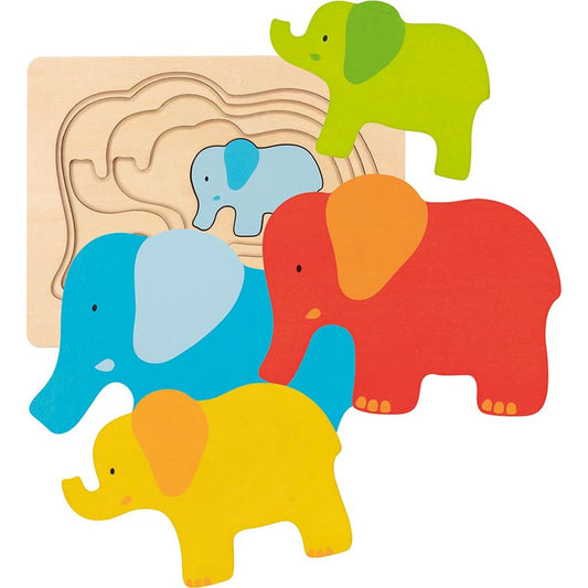 Schichtenpuzzle Elefant