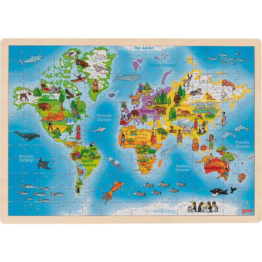 Einlegepuzzle Welt