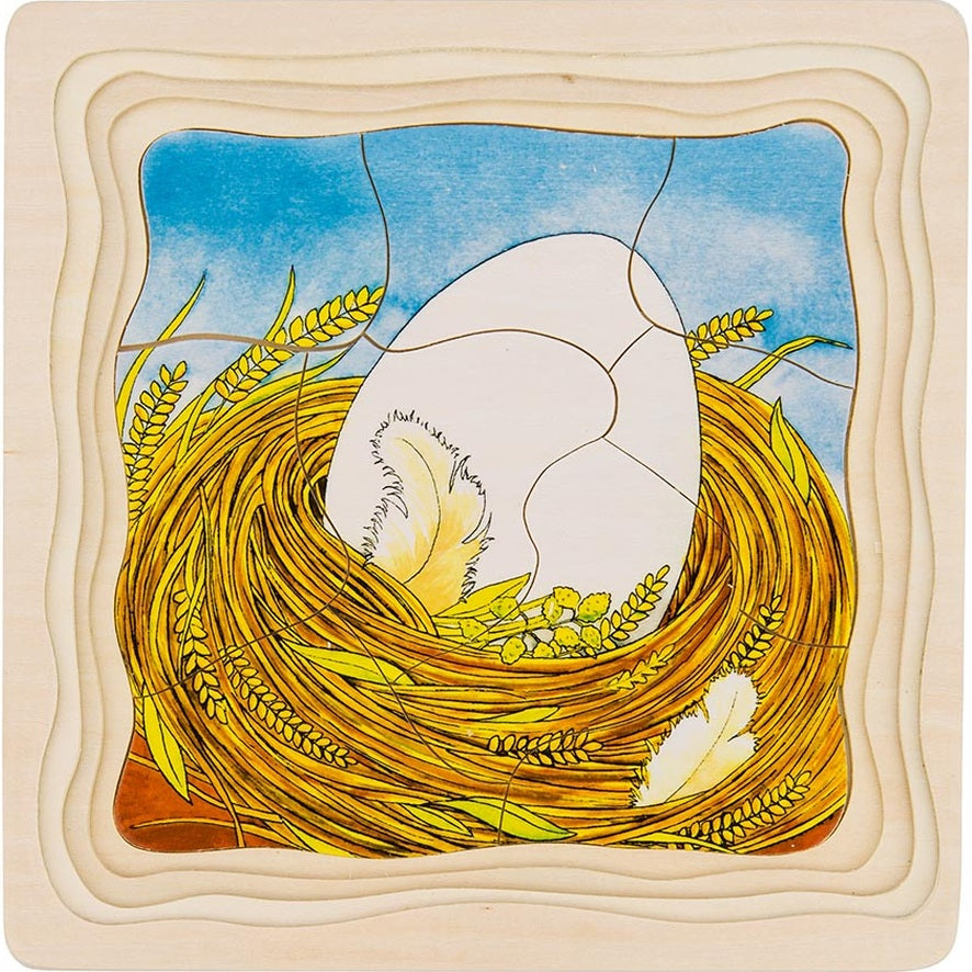 Schichtenpuzzle Das Huhn