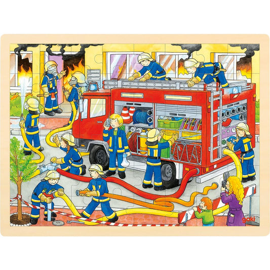 Einlegepuzzle Feuerwehreinsatz