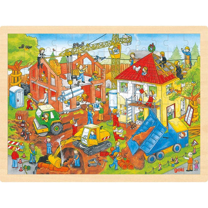 Einlegepuzzle Baustelle