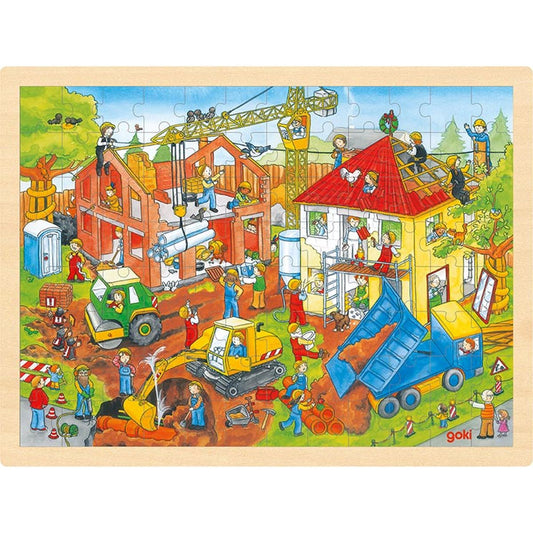 Einlegepuzzle Baustelle