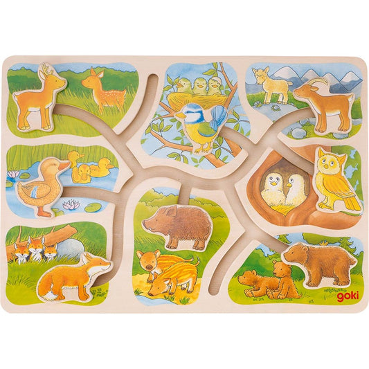 Schiebepuzzle Wer gehört zu wem?